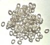 100 5x4mm Silver Plated Oval Jump Rings
